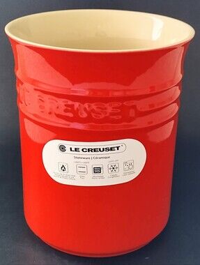 Le Creuset 1 Qt Utensil Holder Crock Small Carmin Cerise Cherry Red Carmine